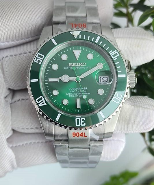 Seiko Mod Submariner NH35 Oyster Perpetual Green