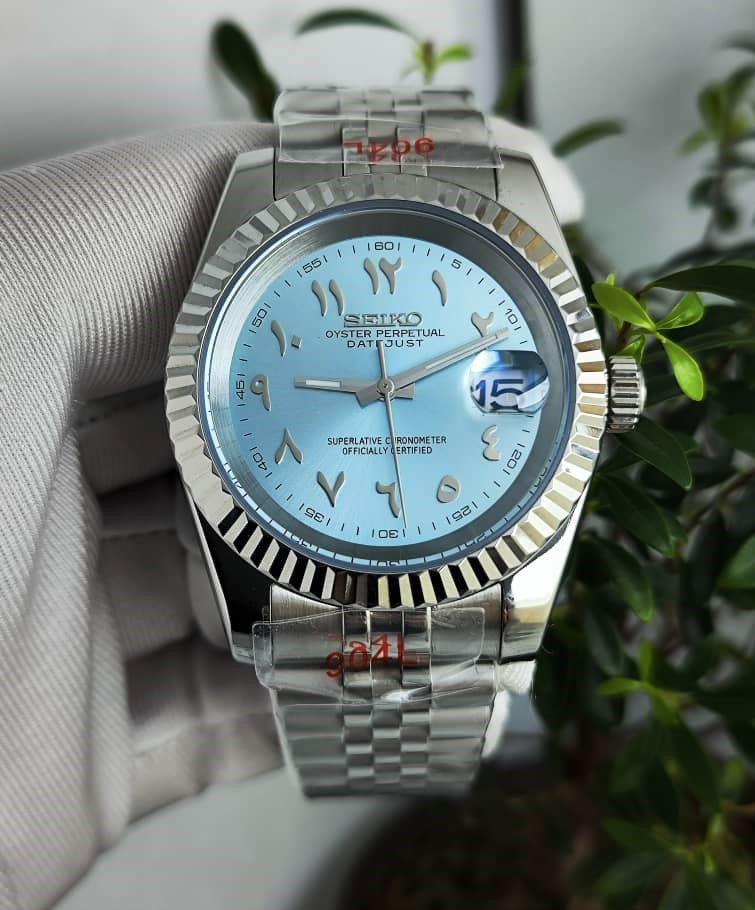 Seiko Mod Arabic Dial NH35 Oyster Perpetual DateJust Sky Blue