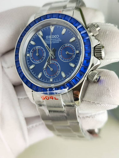 Seiko Mod Daytona Blue Diamond VK63