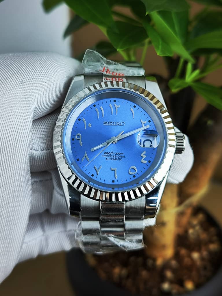 Seiko Mod Arabic Dial NH35 Sky Blue (Ebay Account)