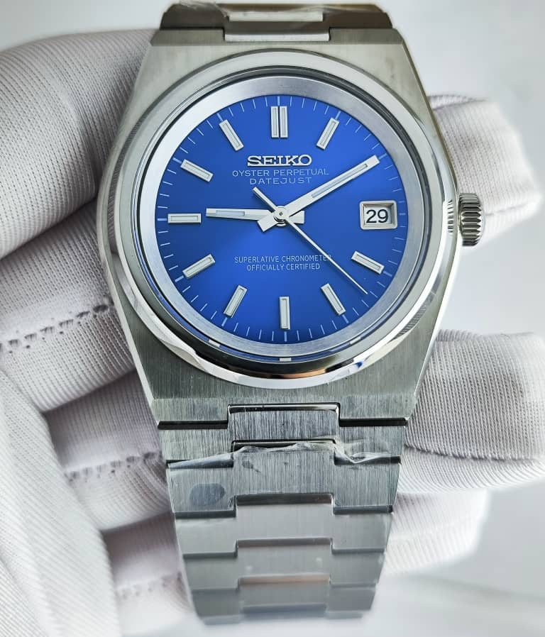 Seiko Mod Vintage Oyster Perpetual DateJust NH35 Night Blue