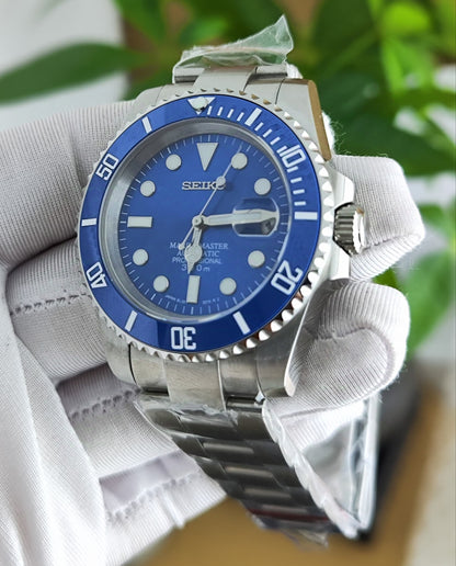 Seiko Mod Submariner Blue NH35 Bracelet Oyster