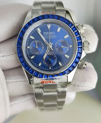 Seiko Mod Daytona Blue Diamond VK63